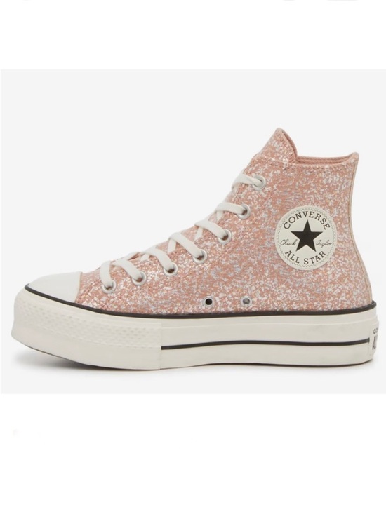 Converse Shoes - Converse Chuck Taylor All Star Peach Glitter Platform Women's size 9 NEW!!!
